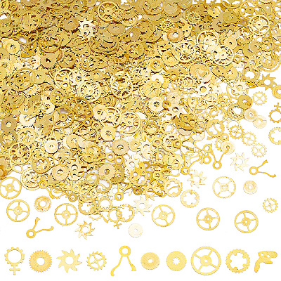 300~400Pcs 10 Style Brass Cabochons MRMJ-OC0003-83-1