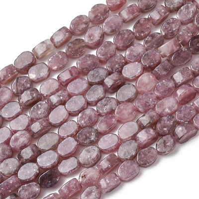 Natural Lepidolite/Purple Mica Stone Beads Strands G-H343-A01-01-1
