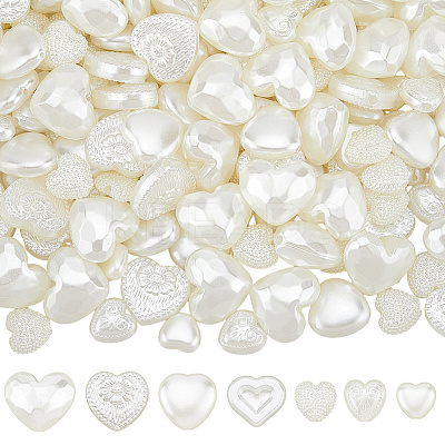 210Pcs 7 Styles ABS Imitation Pearl Beads OACR-PA0001-56-1