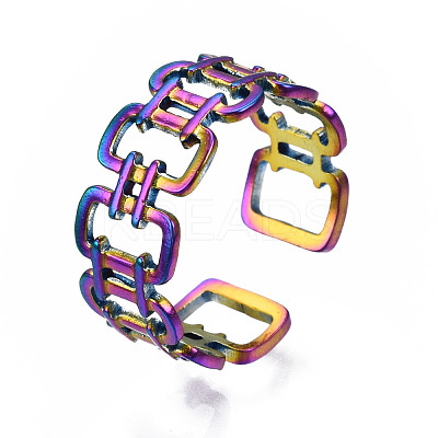 Open Rectangle Cuff Rings RJEW-N038-014-1