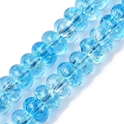 Baking Paint Transparent Glass Beads Strands DGLA-N005-12C-1