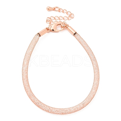 Brass Mesh Chain Bracelets for Women DIY-B066-02G-04-1