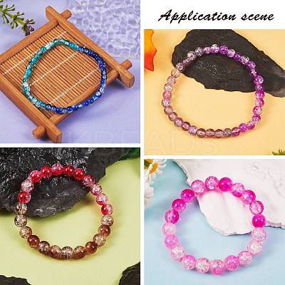 1500Pcs 24 Style Baking & Spray Painted Crackle Glass Beads CCG-SZ0001-13B-1