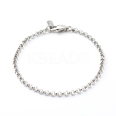 Tarnish Resistant 304 Stainless Steel Rolo Chain Bracelets BJEW-JB06447-01-1