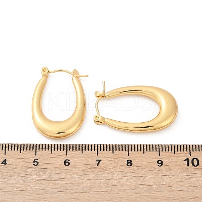 304 Stainless Steel Rhinestone Hoop Earrings for Women EJEW-U046-08B-G-1