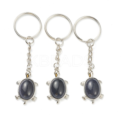 Natural & Synthetic Mixed Gemstone Keychain KEYC-P010-C-1