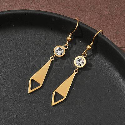 304 Stainless Steel Tie Dangle Earrings EJEW-Z129-19G-1