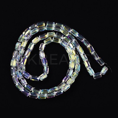 Electroplate Glass Chevron Beads Strands GLAA-Q101-02A-AB04-1