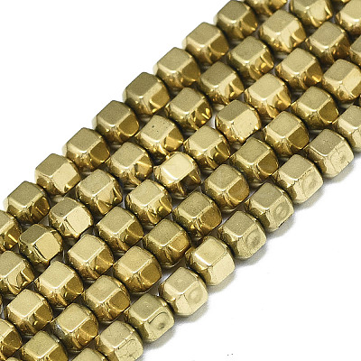 Electroplate Non-magnetic Synthetic Hematite Beads Strands G-S352-68A-01-1