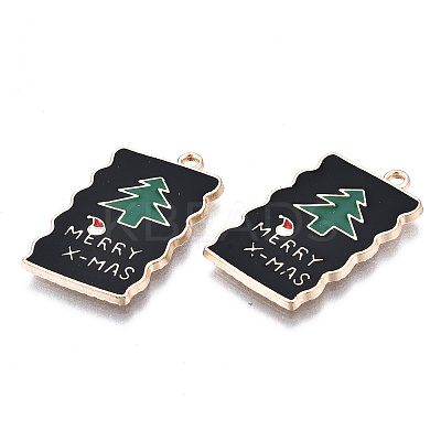 Eco-Friendly Alloy Enamel Pendants X-ENAM-Q437-067-NR-1