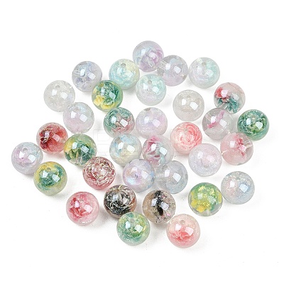 Luminous Transparent Resin Inner Flower Beads RESI-C070-05A-1