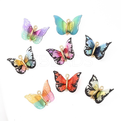 Transparent Resin Pendants PALLOY-K011-02G-1