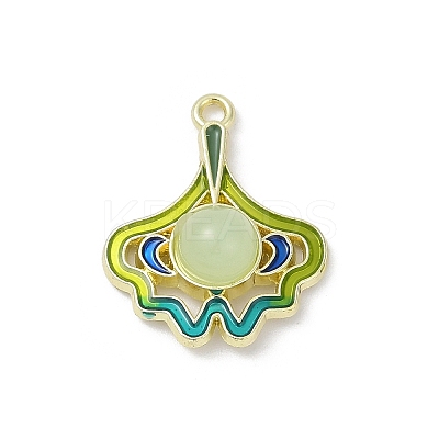 Alloy Enamel Pendants PALLOY-R151-34G-02-1