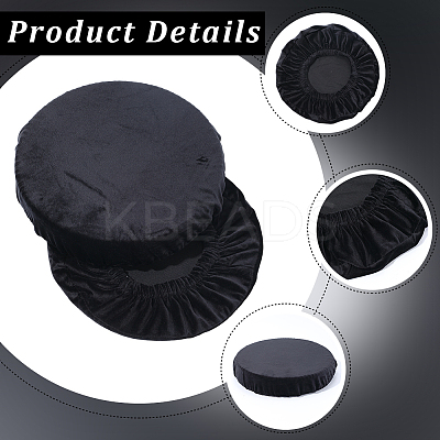 Velvet Round Stool Cover AJEW-WH20020-290D-1