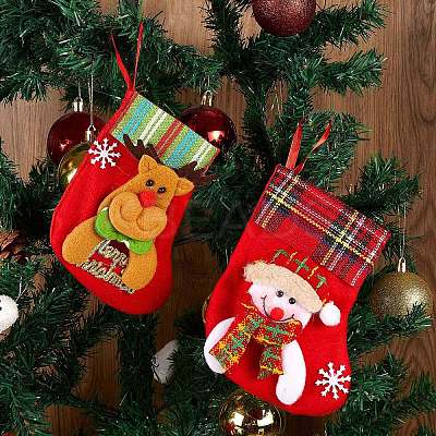 8Pcs Cloth Christmas Stockings Sets JX065A-1