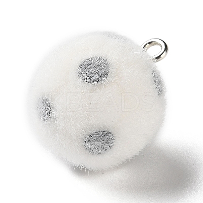 Flocking Opaque Sports Theme Resin Pendants RESI-D017-01C-P-1