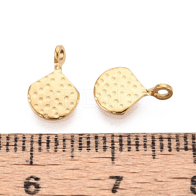304 Stainless Steel Teardrop Charms STAS-T072-41G-1