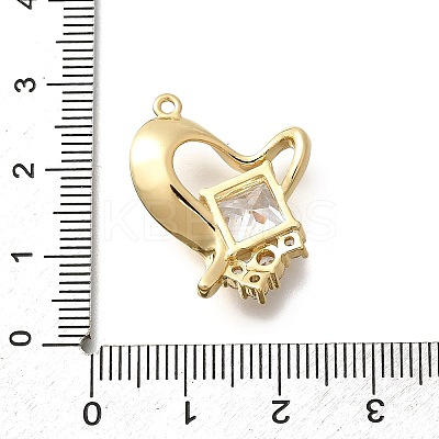 Brass Micro Pave Cubic Zirconia Pendants LS-KK-Q035-09G-1
