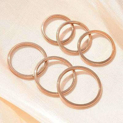 304 Stainless Steel Plain Band Rings STAS-I160-E-KCG-1