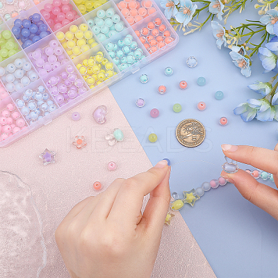 Mixed Style Acrylic Beads OACR-PH0004-11-1