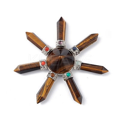 Chakra Natural Tiger Eye Energy Tower Pyramid G-L524-08P-02-1