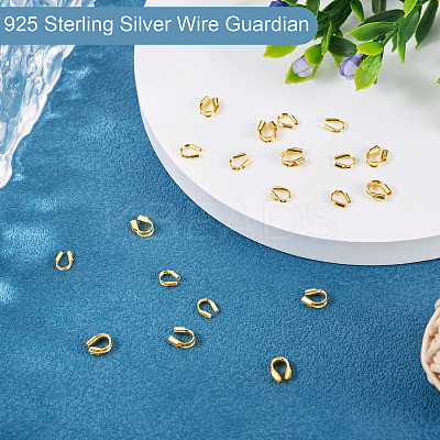 20Pcs 2 Styles 925 Sterling Silver Wire Guardian STER-TA0001-44-1