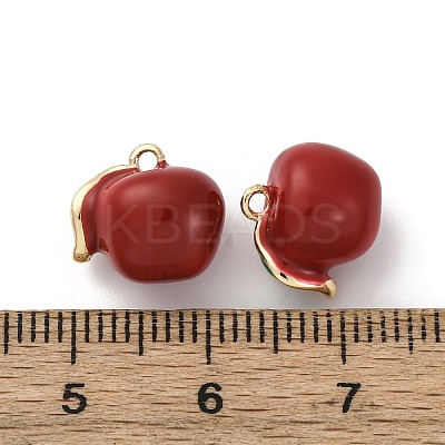 Brass Enamel Charms KK-F903-01C-G-1