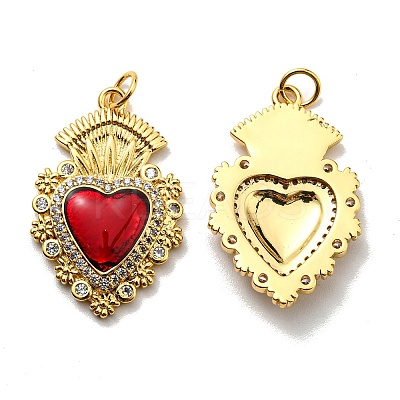 Rack Plating Brass Grade AAA Cubic Zirconia Pendants LS-KK-D026-26G-1