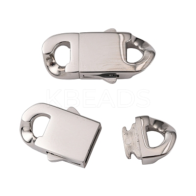 Non-Tarnish 304 Stainless Steel Box Clasps STAS-S080-03B-P-1