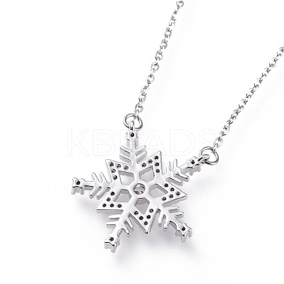 Brass Micro Pave Cubic Zirconia Pendant Necklaces NJEW-F271-09-1
