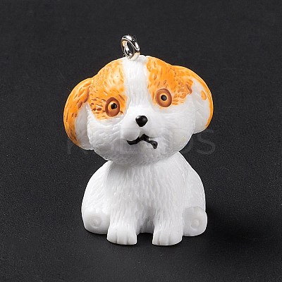 Opaque Resin Pendants RESI-E032-01P-04-1