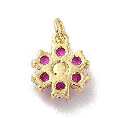 Rack Plating Brass Micro Pave Cubic Zirconia Charms KK-A160-22E-G-1