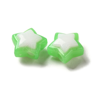 Imitation Jelly Transparent Acrylic Beads SACR-R741-03C-1