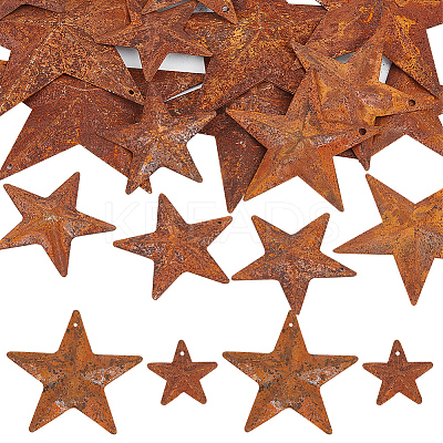 50Pcs 2 Styles Iron Pendants IFIN-GF0001-41B-1