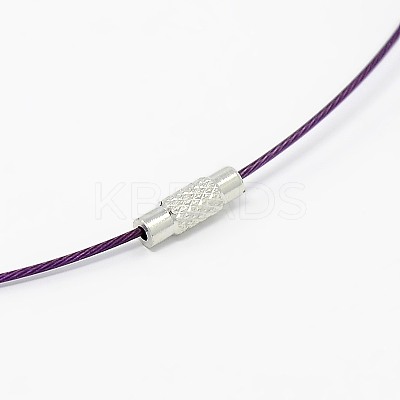 201 Stainless Steel Wire Necklace Cord TWIR-SW001-7-1