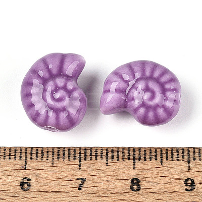 Glazed Porcelain Beads PORC-I028-02F-01-1