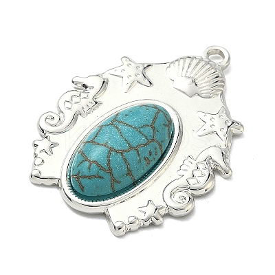 Dyed Synthetic Turquoise Pendants LS-STAS-G374-05S-13-1