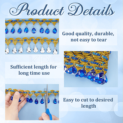 Polyester Tassel Lace Ribbon OCOR-WH0079-75H-1