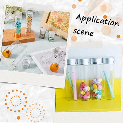 32Pcs 2 Colors Clear Glass Bottles Bead Containers CON-SC0001-13B-1
