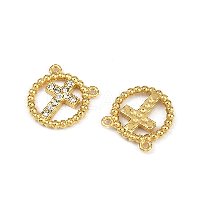 304 Stainless Steel Crystal Rhinestone Pendants STAS-L290-24G-1