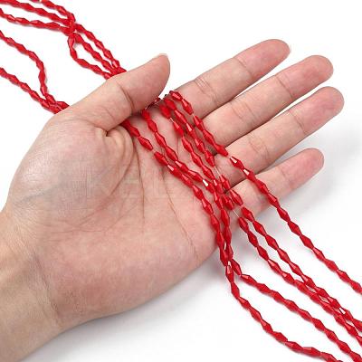 Opaque Glass Beads Strands GLAA-P001-03A-08-1
