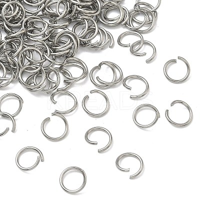 Non-Tarnish 304 Stainless Steel Open Jump Rings X-STAS-E066-08-10mm-1