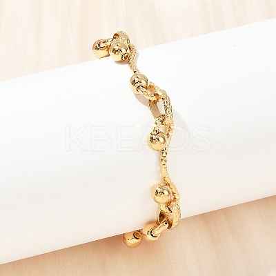 304 Stainless Steel Link Chain Bracelets for Women BJEW-Z143-14G-1