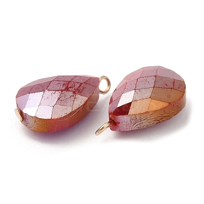 Imitation Jade Glass Pendants KK-Q777-02G-06-1