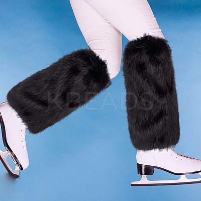 Polyester Imitation Fox Hair Boot Cover AJEW-WH0570-04B-1