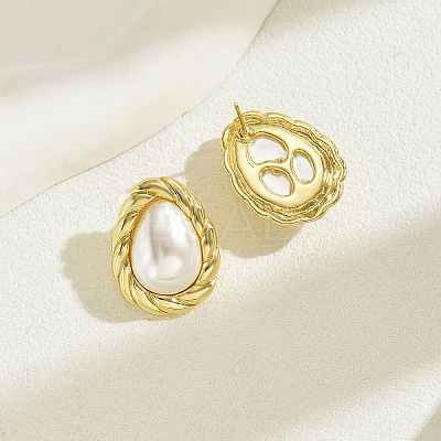 Fashionable French Style 201 Stainless Steel Stud Earrings YF2123-2-1