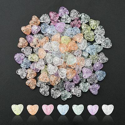 Transparent Crackle Acrylic Beads MACR-YW0002-47-1