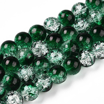 Baking Paint Crackle Glass Beads Strands X-CCG-S001-10mm-19-1
