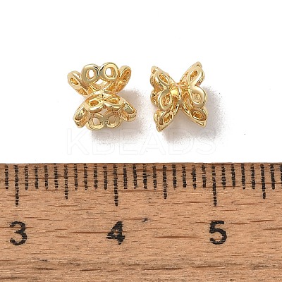 Rack Plating Flower Brass Beads KK-F873-26LG-1