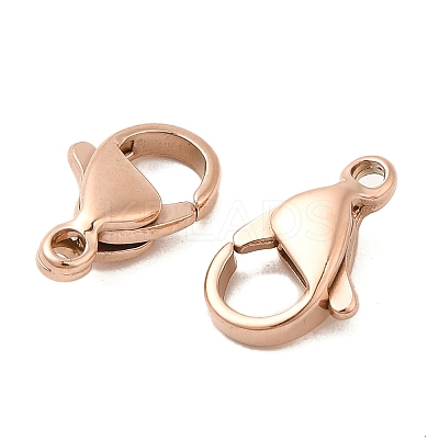 Ion Plating(IP) 304 Stainless Steel Lobster Claw Clasps LS-STAS-AB12-RG-1